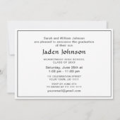 2023年モダン卒業PHOTO卒業会のクラス 招待状 (裏面)