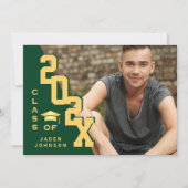 2023年モダン卒業PHOTO卒業会のクラス 招待状 (正面)