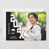 2023年モダン卒業PHOTO卒業会のクラス 招待状 (正面)