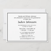 2023年モダン卒業PHOTO卒業会のクラス 招待状 (裏面)