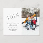 2023年モダン年始の家族の写真 シーズンポストカード (正面)