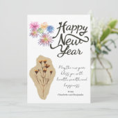 2023年モダン抽象芸術花火ハッピーニューイヤー シーズンカード (スタンド正面)