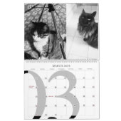 2023年モダン猫カレンダー カレンダー (3月 2026)
