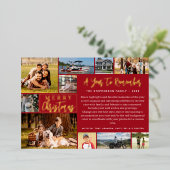 2023年レビュー11写真2024カレンダーフォイル 箔シーズンカード (立ち正面)