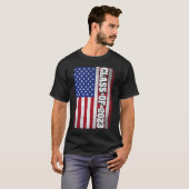 2023年ヴィンテージ米国国旗の卒業クラス Tシャツ (正面フル)
