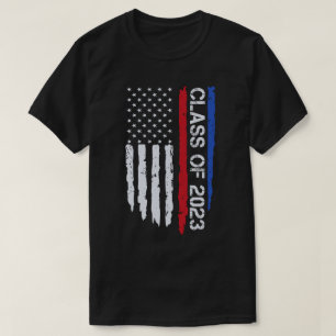 2023年ヴィンテージ米国国旗の卒業クラス Tシャツ