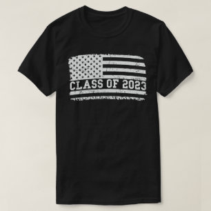2023年ヴィンテージ米国国旗の卒業クラス Tシャツ
