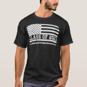 2023年ヴィンテージ米国国旗の卒業クラス Tシャツ (正面)