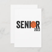 2023年上級生バスケットボール卒業ギフトのクラス サンキューカード (正面/裏面)