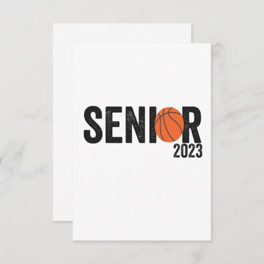 2023年上級生バスケットボール卒業ギフトのクラス サンキューカード (正面/裏面)