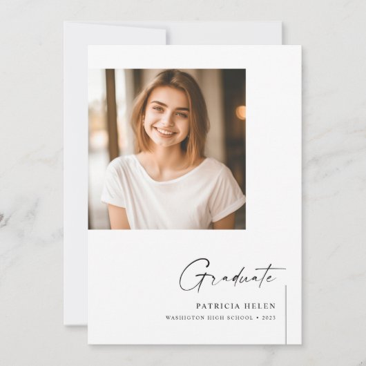 2023年両面写真卒業 案内状 (正面)