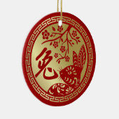 2023年中国のうさぎの新年おめでとう セラミックオーナメント (右)