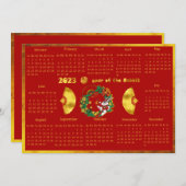 2023年中国のの新年カレンダー 招待状 (正面/裏面)
