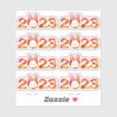 2023年中国の初のラビットピンクフローラ シール (シート)