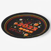 2023年中国の初のラビットレッド金ゴールドブラック9" ペーパープレート (アングル)