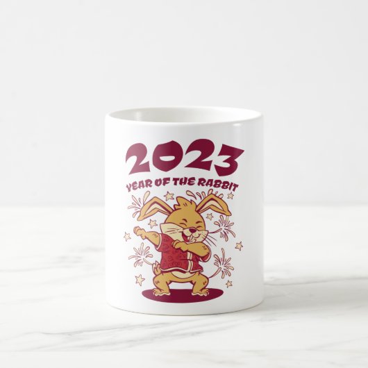 2023年中国の初め – うさぎの年 コーヒーマグカップ (中央)