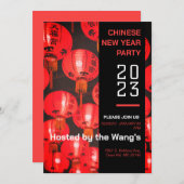 2023年中国の新パーティの招待状 招待状 (正面/裏面)