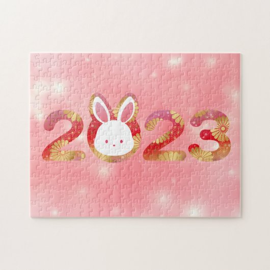 2023年中国の新年うさぎ ジグソーパズル (横)