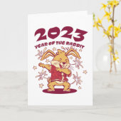 2023年中華人民共和国正月 - 卯年 カード (黄色い花)