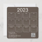 2023年予定表フローラのビジネス用挨拶（ロゴ付き） (裏面)