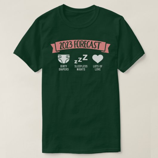 2023年予測ベビー妊娠の発表1 Tシャツ (デザイン正面)