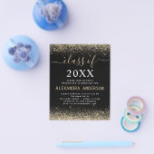 2023年予算クラス写真卒業金ゴールドブラック チラシ (シングル)