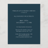 2023年予算 ブルー モダン スクリプト 2枚の写真 招待状 チラシ (裏面)