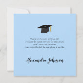 2023年写真卒業のクラス サンキューカード (裏面)