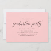 2023年写真卒業パーティーの優美なスクリプトクラス 招待状 (裏面)