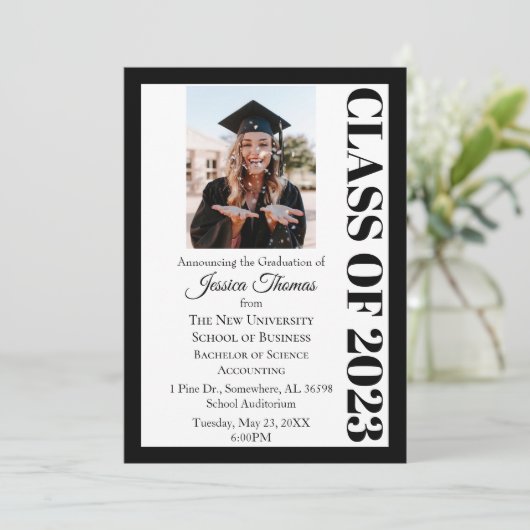 2023年写真大学卒業のクラス 招待状 (スタンド正面)