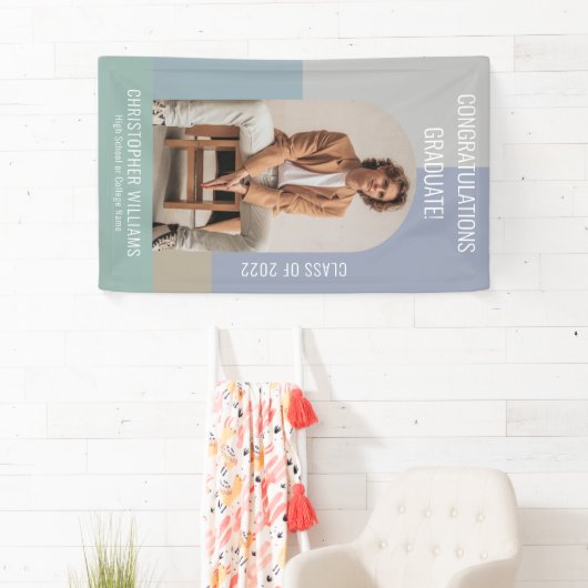 2023年卒業のミニマリストカラーブロッククラス 横断幕 (インサイチュ)