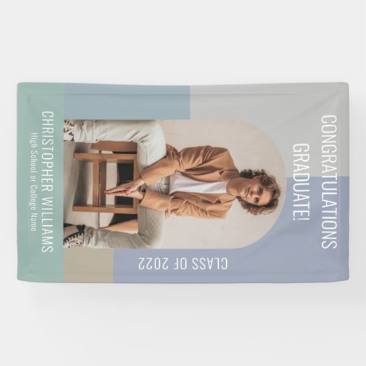 2023年卒業のミニマリストカラーブロッククラス 横断幕 (横)