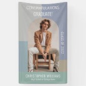 2023年卒業のミニマリストカラーブロッククラス 横断幕 (縦)