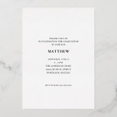 2023年卒業の写真レトロクラス 箔招待状 (裏面)