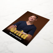 2023年卒業の写真レトロクラス 箔招待状 (回転した状態)