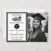 2023年卒業の白黒クラス 招待状 (正面)