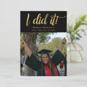 2023年卒業の金ゴールドはっきりしたスクリプトクラスをやった 案内状 (スタンド正面)