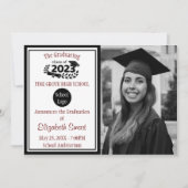 2023年卒業の黒人とブルゴーニュのクラス 招待状 (正面)