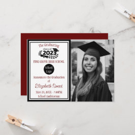 2023年卒業の黒人とブルゴーニュのクラス 招待状