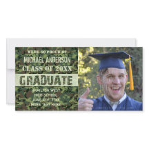 2023年卒業カモフラージュカスタムフォトグリーン