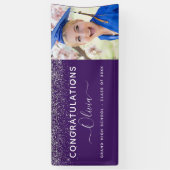 2023年卒業グリッターパープルシルバー 横断幕 (縦)