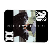 2023年卒業タイポグラフィはっきりしたフォトマグネット マグネット (横)