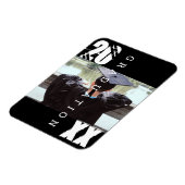 2023年卒業タイポグラフィはっきりしたフォトマグネット マグネット (左側)