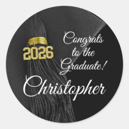2023年卒業タッセルエレガント名パーソナライズされた称 ラウンドシール