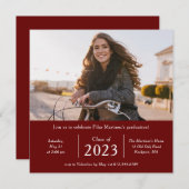 2023年卒業パーティーのタイムレスフォトクラス 招待状 (正面/裏面)