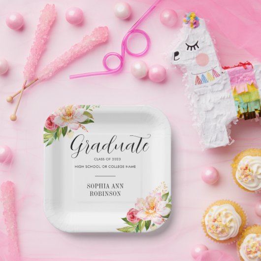 2023年卒業フローラ会の卒業クラス ペーパープレート (パーティー)