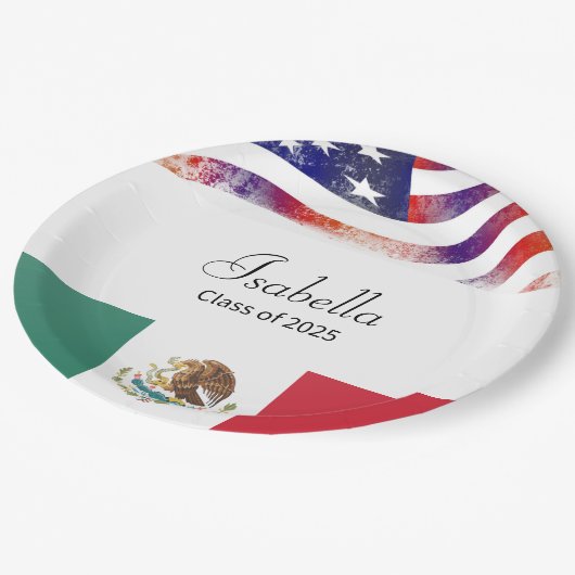 2023年卒業メキシコ系アメリカ人クラス ペーパープレート (アングル)