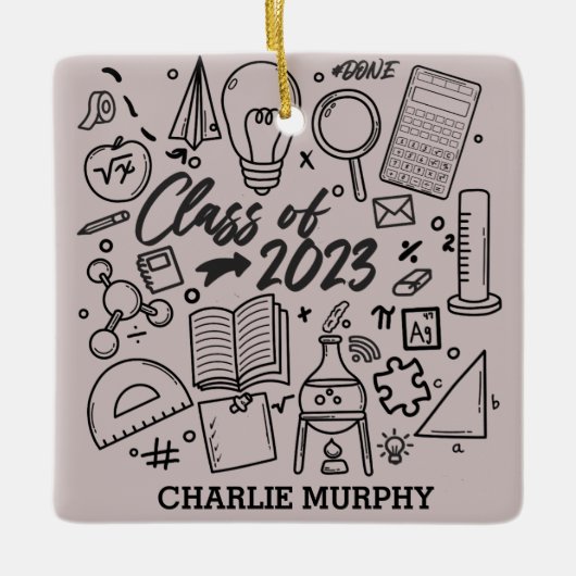 2023年卒業理数科卒業 セラミックオーナメント (正面)