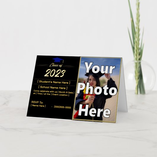 2023年卒業発表の折り畳みゴールドフォイルカード 箔シーズンカード (正面)