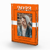 2023年卒業記念のオレンジと黒のクラス フォトブロック (右)